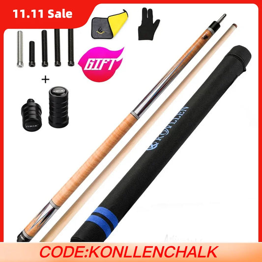 ZOKUE 3 Cushion Carom Cue Stick with Professional Carom Taper 12mm Tip 142 cm Cue