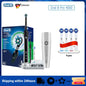 Oral B Elektrische Zahnbürste Pro 4000 3D-Reinigung Tägliche Reinigung Zähne Sichtbarer Andrucksensor 4 Modi Zahnfleischpflege Wasserdicht Wiederaufladbar