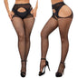 Plus Size Silk Fishnet Over Knee Socks 3XXL