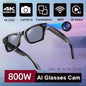 800W Camera AI Smart Translation Sunglasses – Waterproof, Color-Changing, Photo & Video