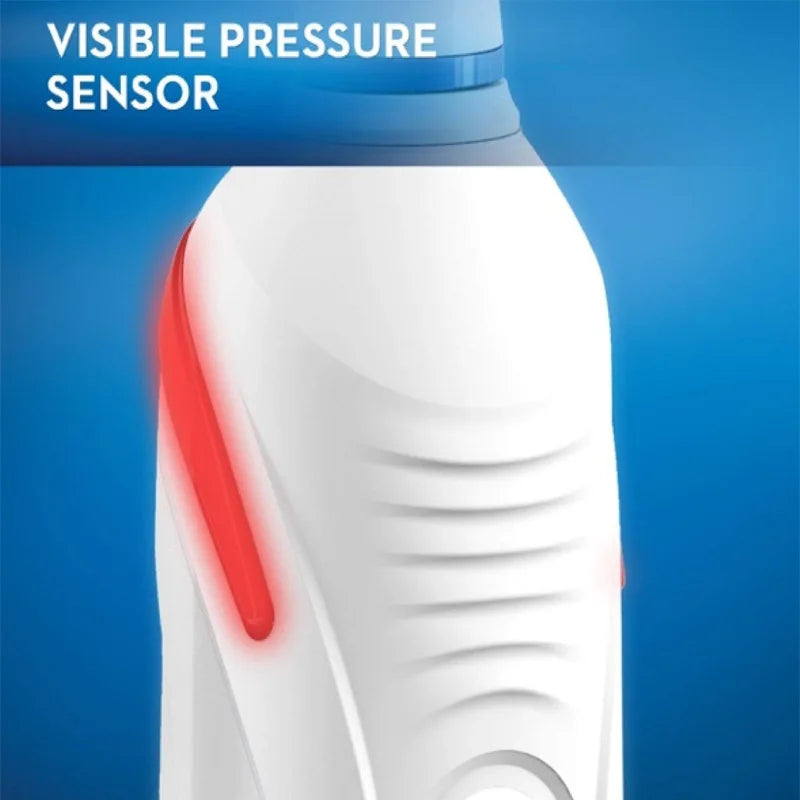 Oral B Elektrische Zahnbürste Pro 4000 3D-Reinigung Tägliche Reinigung Zähne Sichtbarer Andrucksensor 4 Modi Zahnfleischpflege Wasserdicht Wiederaufladbar
