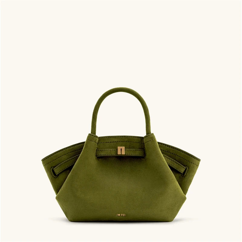 JW PEI 2025New Women's Canvas Brown Crossbody Shoulder Bag Mini Vegan Leather Tote Bag Handbag Dumpling Bag High Quality Leather