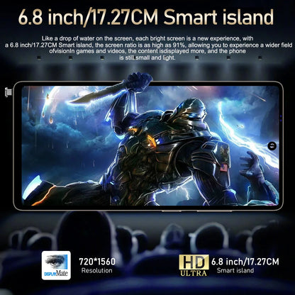 Global Version S25 Ultra Smartphone  Android,6.8 inch,12GB RAM,512GB ROM,Dual SIM,Mobile phone,Google Play Store,24+48MP,6800mAh