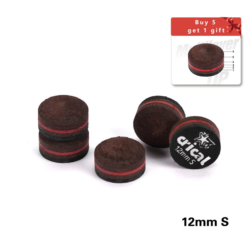 NEW CRICAL Billiard Pool Cue Tips 5pcs Buy 5 Get 6 Carom Cue Tip/Snooker Cue Tip 10mm 10.5mm 11.5mm 13mm Billiard Accessories