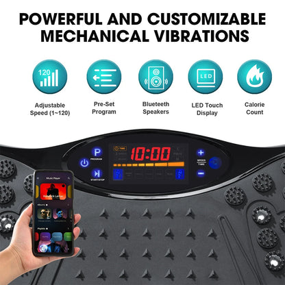 Fett-Schüttelmaschine Bluetooth Vibrationsplatte Trainingsgerät Vibrationsplatte zur Gewichtsabnahme Ganzkörper-Vibrationsmaschine