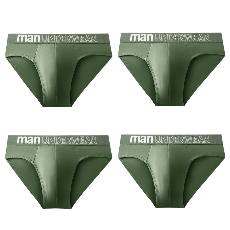 4 Stück Herren Sexy Slips Studentenmode Unterwäsche Herren Slips Atmungsaktive Elastische Große Größe Herren Unterhosen Buchstabenbunddruck