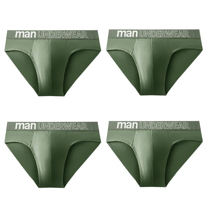 4 Stück Herren Sexy Slips Studentenmode Unterwäsche Herren Slips Atmungsaktive Elastische Große Größe Herren Unterhosen Buchstabenbunddruck