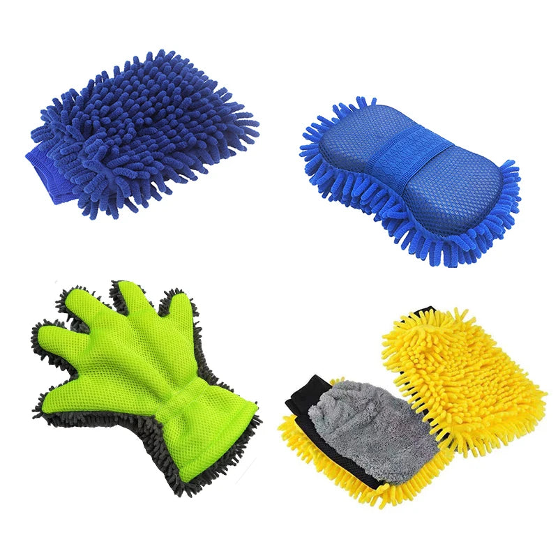 Chenille Microfiber Car Wash Gloves - Scratch Free