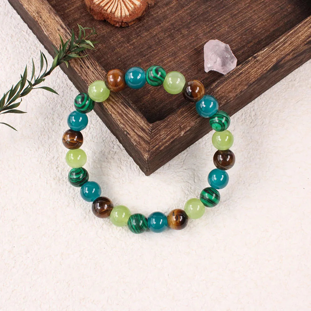 rich money bracelet women tiki Bohemian Natural stone Tiger eye stone bangles trendy Holiday Teacher's Day ladies jewellery