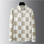 Teglex Luxury Letter Slim Fit Long Sleeve Dress Shirt