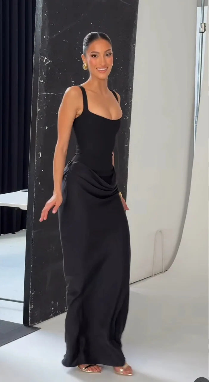 White Lace-Up Maxi Dress | Slim Fit Formal Wedding Guest Party
