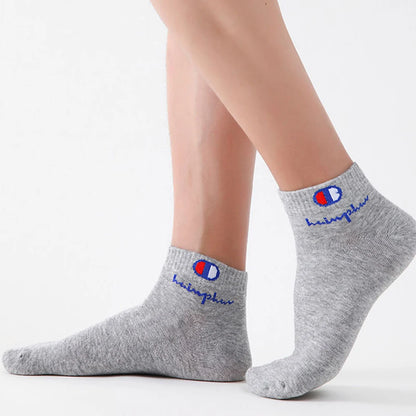 5/10/20 Paar Herren Knöchelsocken Baumwolle Klassische Markenmode Schwarz-Weiße Socken Atmungsaktive Mesh Sportsocken für den Sommer