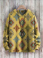 Vintage-Strickpullover mit Musterdruck für Damen und Herren