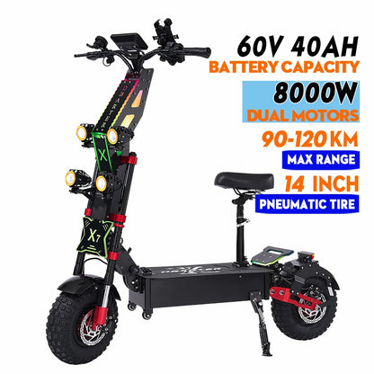 Obarter X7 10000W Off-Road Fat Tire E-Scooter 240KM