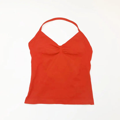 NCLAGEN Impact Longline Trägertop Sport Yoga Weste Damen Fitness Tank Top Gym Schöner offener Rücken BH Laufen Workout Neckholder