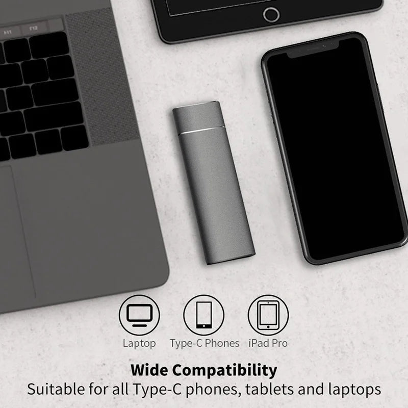 External 2TB/20TB/30TB Ssd High-Speed Solid State Drive Type-C/USB 3.1 Interface Portable Hard Disk for PC Laptop MAC