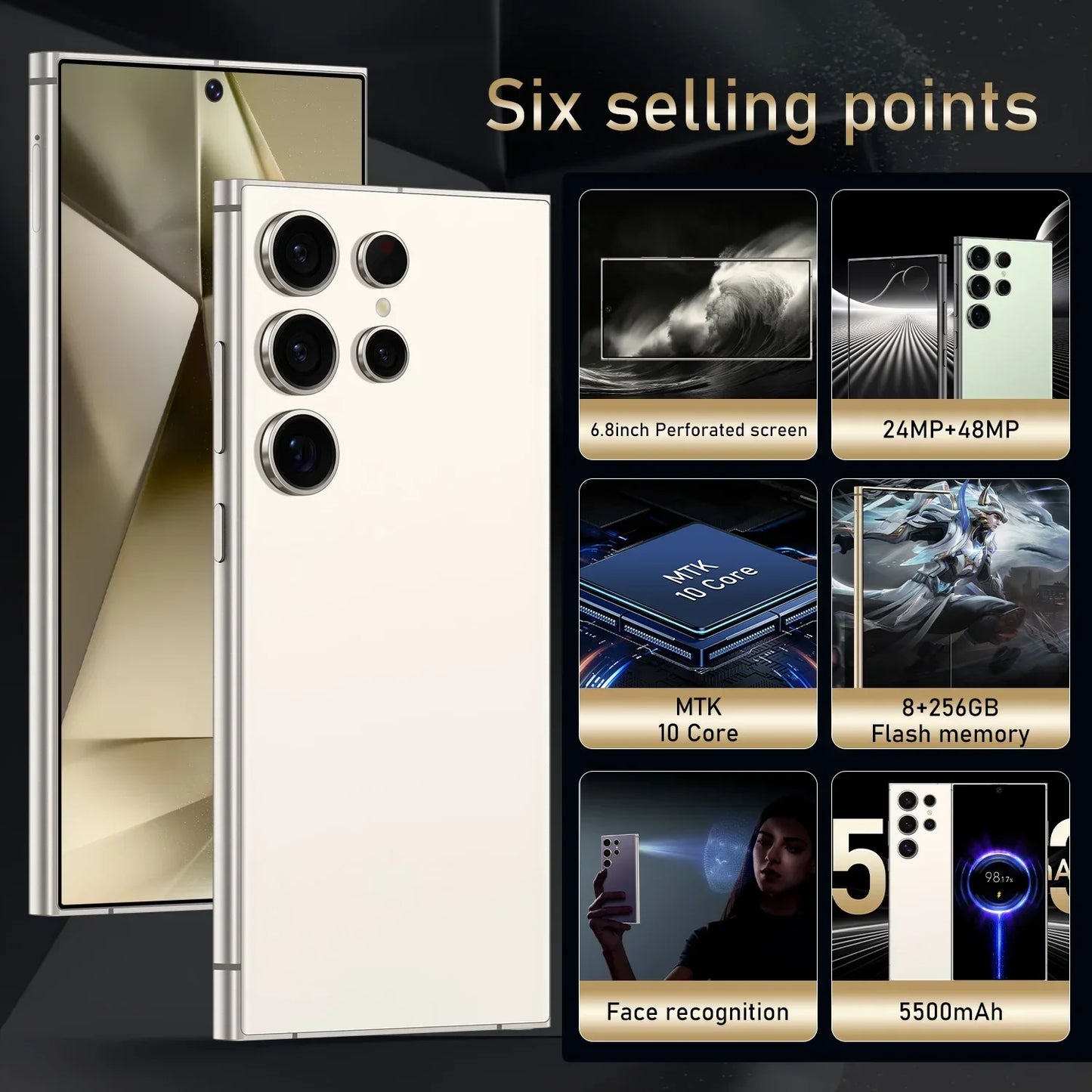FUFFI S25 Pro Smartphone – 6.8" 12GB RAM Android