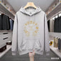 Trendy Heavyweight Printed Hoodie Sweatshirt for Men