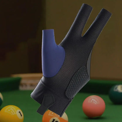 Neuer Drei-Finger-Snooker-Handschuh elastisch rutschfest Billardhandschuh linker rechter Hand atmungsaktiver Trainingshandschuh Fitness-Accessoires