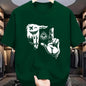 2025 Sommer Herren Polyester Lässig Atmungsaktiv Rundhals-T-Shirt mit Geste Auge Personalisiertem Muster Bedrucktes Outdoor-Oberteil