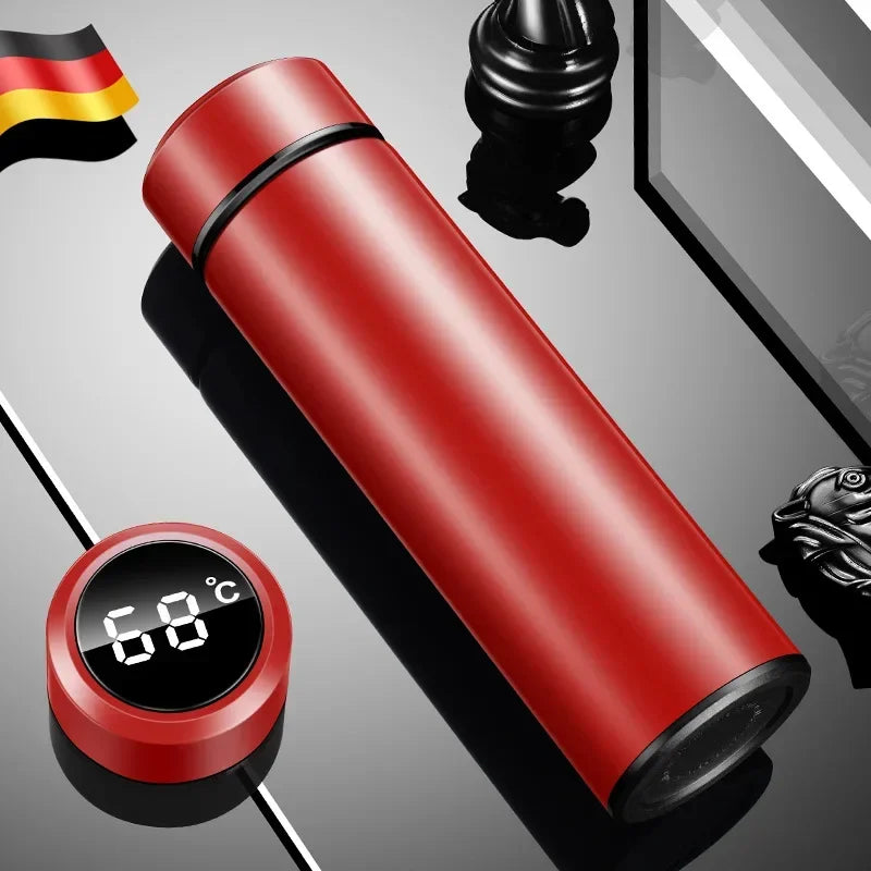 500ML Temperaturanzeige Thermosflasche Edelstahl Unterteilte Thermoskanne Outdoor Vakuumisolierter Becher Vatertagsgeschenk