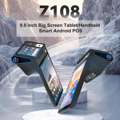 Z108 Android 14 POS Terminal 8" NFC Thermal Printer