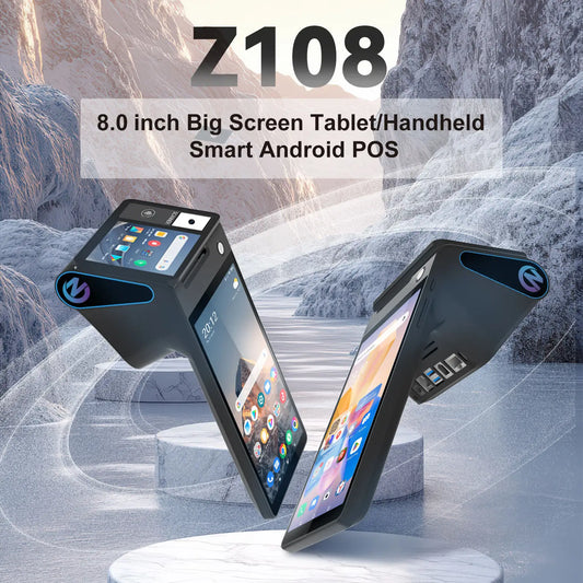 Z108 Android 14 POS Terminal 8" NFC Thermal Printer