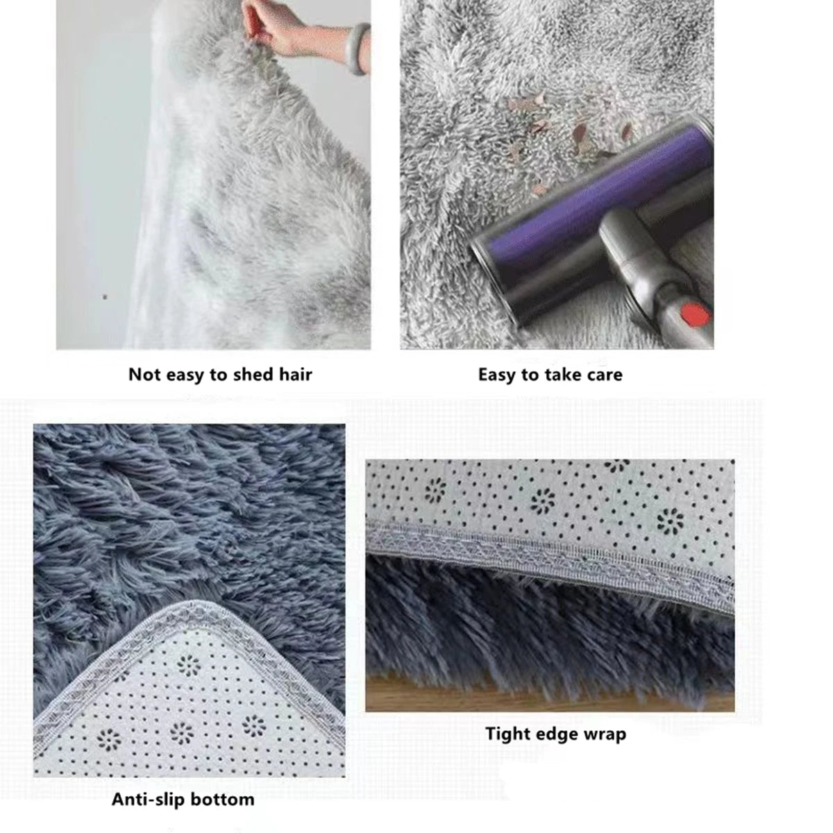 Weiche Teppiche Schlafzimmerteppich Flauschig Rutschfest Batik Fuzzy Shag Plüsch Weicher Shaggy Nachttischteppich Wohnzimmerteppich