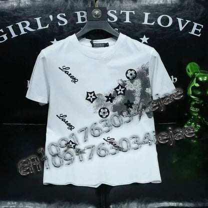 Comfortable Casual Quick-Drying T-Shirt for Men And Women 3D Printed High-End Streetwear Short-Sleeved Sports Moto Top