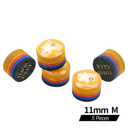 KONLLEN Cue Tips Rainbow Tips 11/14mm Multilayer Cuetips Snooker Hardness S/SS/SX/M/MH/H Pig Skin CRICAL Cue Tip Accessories