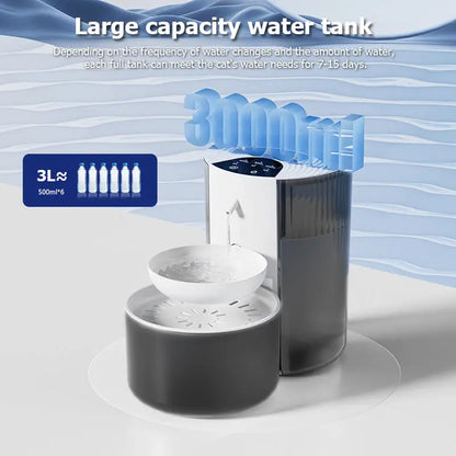 Smarter Müll Pet Wasserspender Drahtloser automatischer Trinkbrunnen Wiederaufladbarer Wasserspender Ideal für Katzen, kleine und mittelgroße Hunde