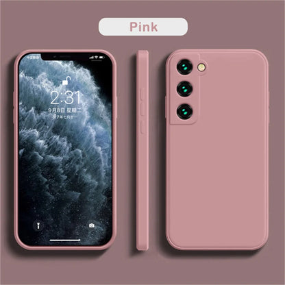 Luxuriöse Flüssigsilikonhülle für Samsung S25 S24 Galaxy S20 S21 S22 S23 FE Plus Note10 20 A52 A31 A41 A71 A51 A72 A70 A50 Coque