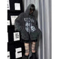 Subculture Gothic Women Coats with Hoodies Vintage Black Jackets Faux Fur Coat Female Loose Casual Sweatshirt