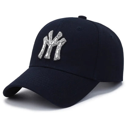 Rhinestone Baseball Cap | Women's Casual Sunshade Hat