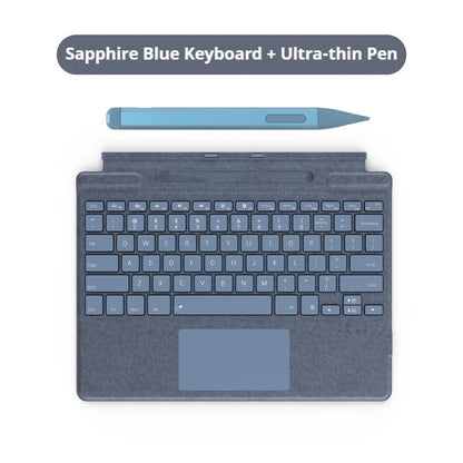 2025 New Color Microsoft Surface Pro 8/9/X/10/11 Bluetooth Magnetic Keyboard with Pen Slot,Touchpad and 7-color Backlit Keyboard