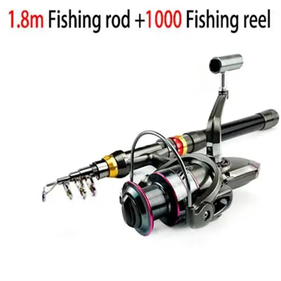 Carbon Fiber Fishing Rod & Reel Combo 1.8-3.6m features