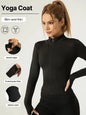 Fitnessjacke, Damen eng anliegendes, schnell trocknendes Oberteil, Herbstkollektion 2025, langärmeliger Sonnenschutz-Stehkragen, Sport Pilates