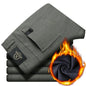 Winter New 2025 Fleece Pants Men's Thick Slim Elastic Business Casual Velvet Pants Warm Fashion Solid Color Plush Trousers Male