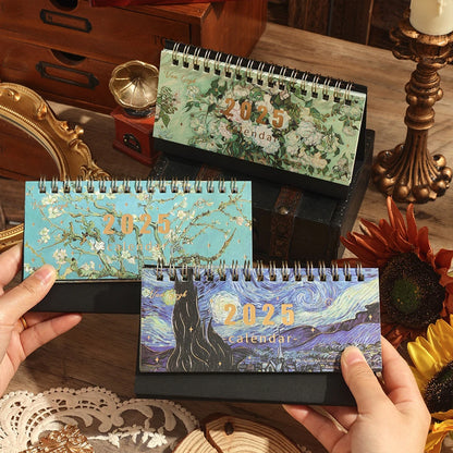 Vintage Coil Desk Calendar Tabletop Flip Memo card