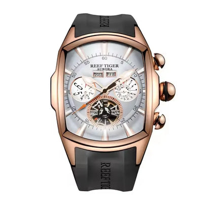 Reef Tiger Tourbillon Automatic Watch – Wine Barrel
