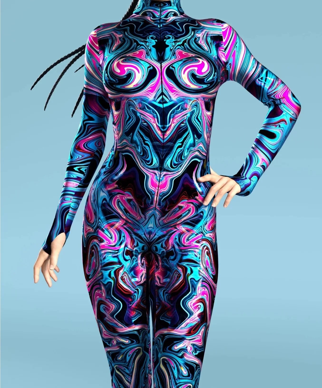 Colorful Rainbow Cosplay Costumes Abstract Geometry 3D Print Bodysuit For Women Skinny Jumpsuit Carnival Holiday Art Zentai Suit