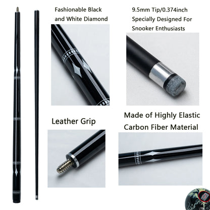 High performance Snooker Carbon Fiberglass Billiards Cue Set 9mm Tip Pointed Professional Pool Cue Crazy Billiards Supplies