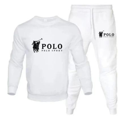 Men's autumn and winter set of round-neck sweatshirts and jogging pants, fashionable for autumn and winter, fitness and casual