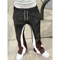 Herren lässiger Streetstyle, trendiger Cross-Print, modische, leicht ausgestellte schwarz-weiße Color-Block-Design-Sweatpants für Herren