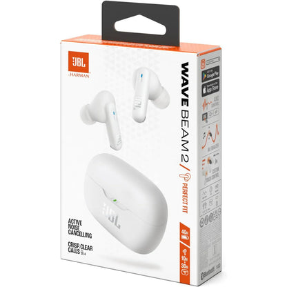 JBL Wave Beam 2 – Active Noise Cancelling Earbuds, 40Hr Battery, IP54
