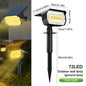 Outdoor 72/68 LED Solar-Landschaftsstrahler IP65 Wasserdichtes Solarlicht mit 3 Modi Solar-Gartenbeleuchtung für den Außenbereich