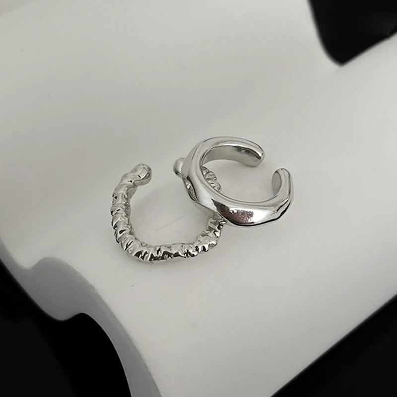Punk Unregelmäßige Geometrische Ohrmanschetten Ohrringe für Frauen Nicht-Piercing Metall Ohrclip Ohrring Gefälschter Knorpel Mode Schmuck Party
