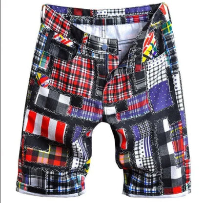 Herren Blaue Denim Shorts Mode Casual Jeans Kurze Hosen mit Taschen zerrissen und Kratzer Dekoration Asiatische Größe 28-40 42 44 46 48