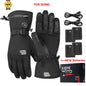Motorcycle Heated Gloves Touch Screen Winter Warm Skiing Gloves Waterproof Rechargeable Heating Thermal Gloves For Snowmobile