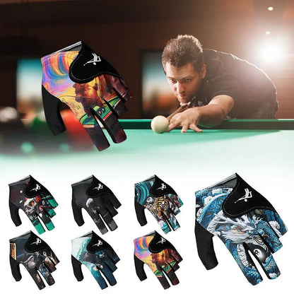 Left Hand Billiards Glove – Non-Slip Half Finger Glove